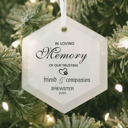 Pet Memorial Ornament - Custom Tribute Keepsake! (Insitu)