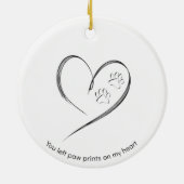 Pet Memorial Ornament Huisdier gepersonaliseerd (Achterkant)