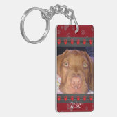 Pet Memorial - Paw Prints - Pet Loss Sleutelhanger (Voorkant Links)