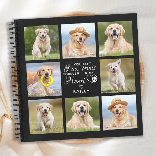 Pet Memorial Personalized Dog Loss Photo Collage Notitieboek