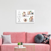 Pet Memorial Personalized Dog Photo Collage Canvas Afdruk (Insitu (Woonkamer))