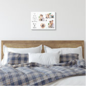 Pet Memorial Personalized Dog Photo Collage Canvas Afdruk (Insitu (Slaapkamer))