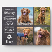 Pet Memorial Personalized Dog Photo Collage Fotoplaat (Voorkant)