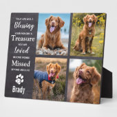 Pet Memorial Personalized Dog Photo Collage Fotoplaat (Zijkant)