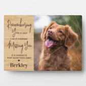 Pet Memorial Personalized Dog Remembrance Wood Fotoplaat (voorkant)
