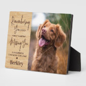 Pet Memorial Personalized Dog Remembrance Wood Fotoplaat (Zijkant)