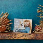 Pet Memorial Personalized Herdenking Dog Foto Pl. Fotoplaat (Zijkant)