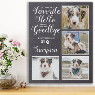 Pet Memorial Personalized Keepomwille Photo Collag Imitatie Canvas Print
