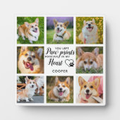 Pet Memorial Personalized Paw Prints Photo Collage Fotoplaat (Voorkant)