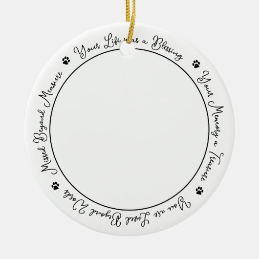 Pet Memorial Personalized Remembrance Dog Foto Keramisch Ornament (Voorkant)