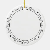 Pet Memorial Personalized Remembrance Dog Foto Keramisch Ornament (Achterkant)