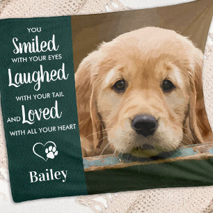 Pet Memorial Pet Loss Gift Gepersonaliseerde Hond  Fleece Deken