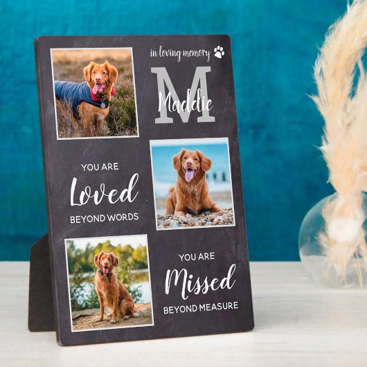 Pet Memorial Pet Loss Gift Personalized Dog Photos Fotoplaat