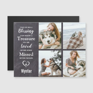 Pet Memorial Pet Loss Gift Photo Collage Magnet Magnetische Uitnodiging