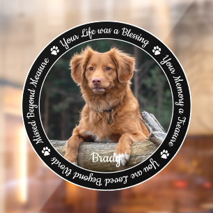 Pet Memorial Pet Loss Gift Remembrance Dog Foto Raamsticker
