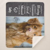 Pet Memorial Pet Loss Keepomwille Dog Foto Sherpa Deken (Voorkant)