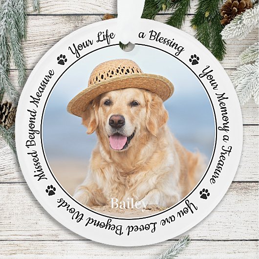Pet Memorial Pet Loss Keepomwille Gift Dog Foto Ornament