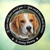 Pet Memorial Pet Loss Keepomwille Sympathie Foto  Raamsticker (Vel 3)