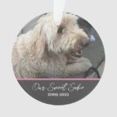 Pet Memorial  Pet Ornament (voorkant)