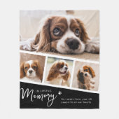 Pet Memorial Photo Collage Fleece Deken (Voorkant)