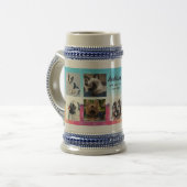 Pet Memorial PHOTO COLLAGE Gift - ADD TEKST Bierpul (Voorkant links)