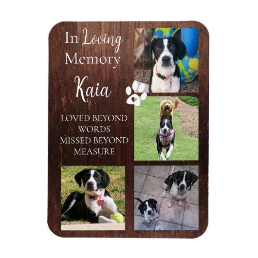 Pet Memorial Photo Keepomwille Personalized Magneet (Verticaal)