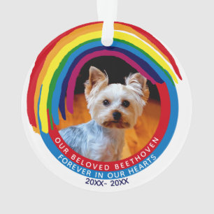 Pet Memorial Photo Rainbow Bridge Forever Hearts