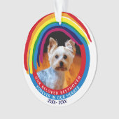 Pet Memorial Photo Rainbow Bridge Forever Hearts (devant)