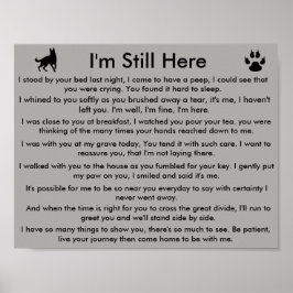 Pet memorial poster