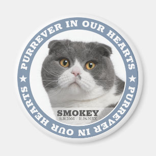 Pet Memorial Purrever in ons hart Foto Keepasje Magneet