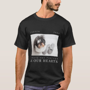 Pet Memorial Quote Simple Moderne Chic Photo T-shirt