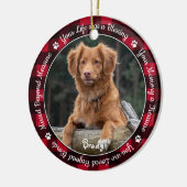 Pet Memorial Red Buffalo Pset Keepomwille Dog Foto Keramisch Ornament (Links)