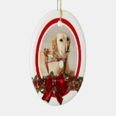 Pet memorial red PERSONALIZE Keramisch Ornament (Rechts)