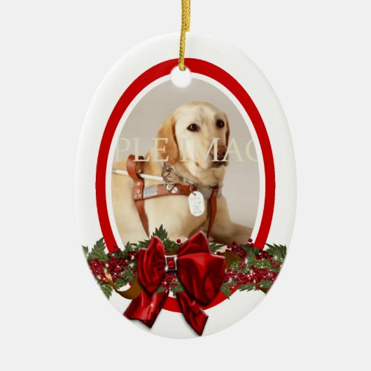 Pet memorial red PERSONALIZE Keramisch Ornament (Voorkant)