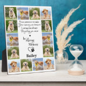 Pet Memorial Remembrance Dog Loss 14 Photo Collage Fotoplaat (Zijkant)