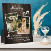 Pet Memorial Rustic Quote Foto Fotoplaat (Zijkant)