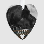 Pet Memorial Rustic Wood Heart Keepsaké Photo (devant)