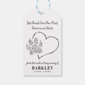 Pet Memorial Seed Packet Paw Print Wildbloemen Cadeaulabel (Achterkant)