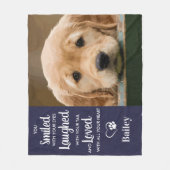 Pet Memorial Specialized Modern Dog Photo Fleece Deken (Voorkant)