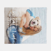 Pet Memorial Specialized Modern Dog Photo Fleece Deken (Voorkant (Horizontaal))