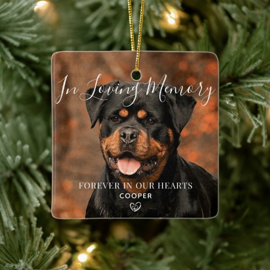 Pet Memorial Specialized Photo Ceramic Ornament (Boom)