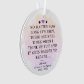 Pet Memorial Sympathy Keepsaké Citation Photo (devant)