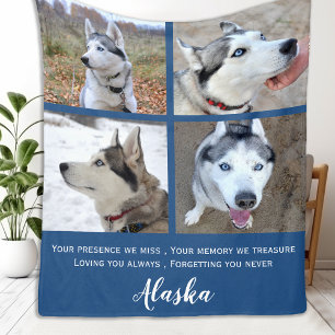 Pet Memorial Sympathy Quote - Pet Loss - Pet Photo Fleece Deken
