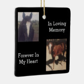 Pet Memorial Two Photo Keepomwille Keramisch Ornament (Rechts)