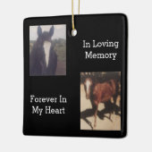Pet Memorial Two Photo Keepomwille Keramisch Ornament (Links)