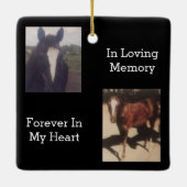 Pet Memorial Two Photo Keepomwille Keramisch Ornament (Achterkant)