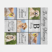 Pet Memorial Unique 5 Photo Pet Loss Keepomwille D Fleece Deken (Voorkant (Horizontaal))