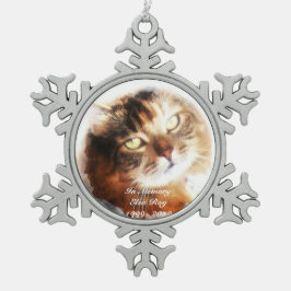pet memorial voegt je fotoversiering toe tin sneeuwvlok ornament
