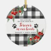 Pet Memorial werd in ons hart gepersonaliseerd Keramisch Ornament (Voorkant)