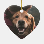 Pet Memorial White Full Photo Ceramic Ornament (Achterkant)